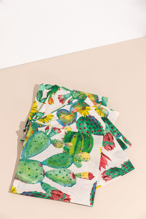 Tablecloth Fico d'india design (matching napkins)